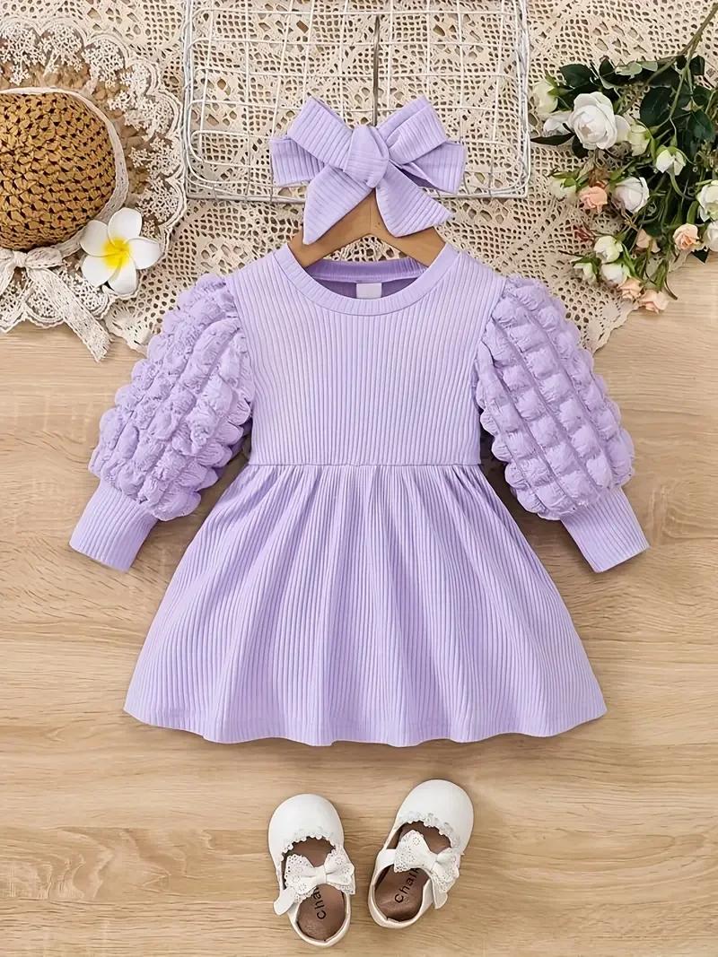 Davruna Sweet Lilac Patchwork Dress